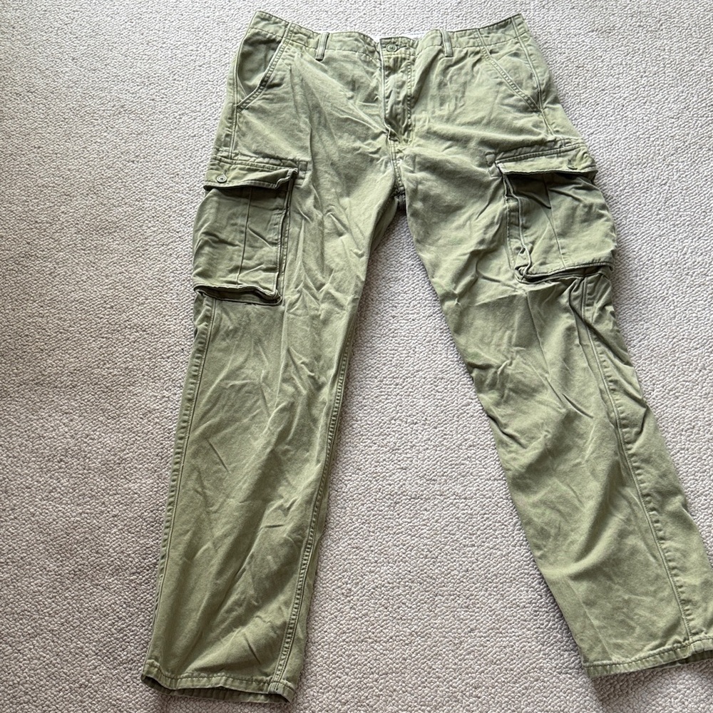 Women's Olive Cargo Jeans